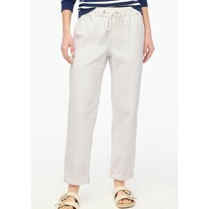 NWT J.Crew Drawstring Pants Size 32 Soft White Causal Comfortable 100% Cotton‎